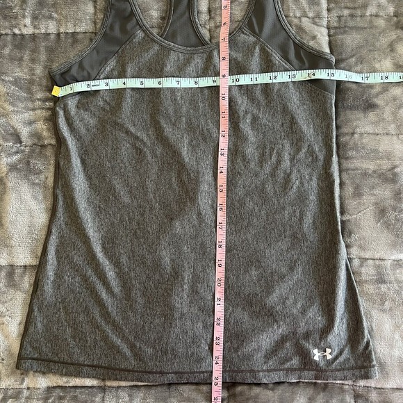 Under armour Tank Top Womens XS Extra Small Gray Training Workout Racer Back - Picture 7 of 8